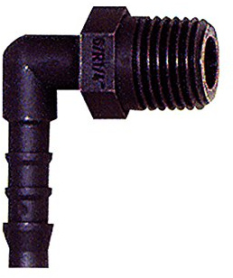 RIEGLER 110973-32.341 Winkel-Einschraubstutzen, R 1/4 a., für Schlauch LW 4 mm, PA 6, 1Stk