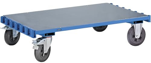 eurokraft | Platten-Transportwagen ohne Bügel | Ladefläche 1250 x 800 mm | Tragfähigkeit 500 kg | Zinkblechladefläche