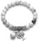 Jovivi 8mm-Bracelet en Pierre Howlite Turquoise Blanche Naturelle Chakra Perles d'Energie Pierre Précieuse Extensible Elastique Tibétain Bouddhiste avec Pendentif Arbre de la Vie