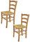 t m c s Tommychairs - Set 2 sillas Venice para Cocina y Comedor, Estructura en Madera de Haya Color Roble y Asiento en Paja