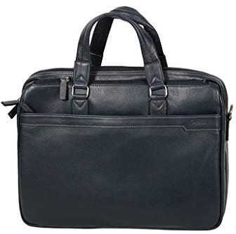 Katana Laptoptasche, Rindsleder, genarbt, 69355, blau, one size, Zeitgenössisch