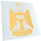Kiwistar - Autoaufkleber - Irak Wappen - Creme - 14x10cm - Heckscheibe Auto Aufkleber wetterfest für Kfz LKW Mofa Truck - Sticker außen selbstklebend Tuning Zubehör für Fenster Fahrzeug Scheibe
