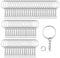 100 Pieces Metal Split Key Rings with Chain and Open Jump Rings, 1 Diameter Split Key Chain Rings for DIY Crafts, Keys, Pendant, Jewelry Making(Silber)