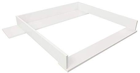 Puckdaddy Marius | Cambiador compatible con cómodas IKEA Hemnes, etc. | Cambiador con revestimiento de madera MDF blanco | Cambiador premium con material de fijación para montaje en pared.