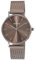 Dugena Damen-Armbanduhr 4461009, Quarz, khakifabenes Zifferblatt, Edelstahlgehäuse, Saphirglas, Edelstahl-Milanaiseband, Schiebeverschluß, 3 bar