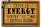 IFHUH Fußmatte mit Aufschrift „Check Ya Energy Before You Come in This House“, lustige Fußmatte mit Sprüchen, für die Vordertür, für drinnen und draußen, Teppich 59.9 cm (B) x 39.9 cm (L)