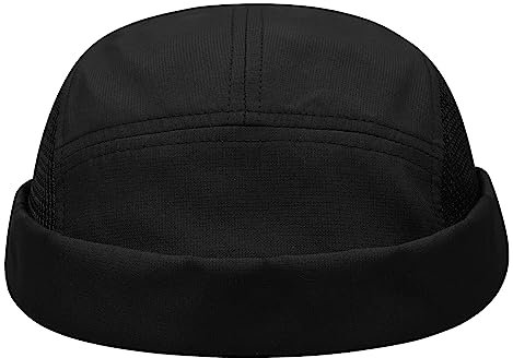 CLAPE Atmungsaktive Mesh Docker Cap Sommer Cap Ohne Schirm 5 Panel Dockermütze Leichtgewicht Seemannsmütze Hafenmütze