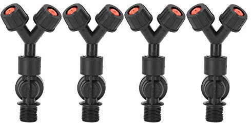 4 Piezas G38 DN10 Boquilla atomizadora Cabezal de pulverización Boquilla Doble Boquilla pulverizadora a Prueba de Goteo Accesorio para pulverizador de Mochila eléctrico agrícola