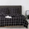 Boqingzhu Bettwäsche 135×200cm Kariert Schwarz Weiß Karo Bettwäsche Set Einzelbett Microfaser Bettbezug und Kissenbezug 80x80cm mit Reißverschluss