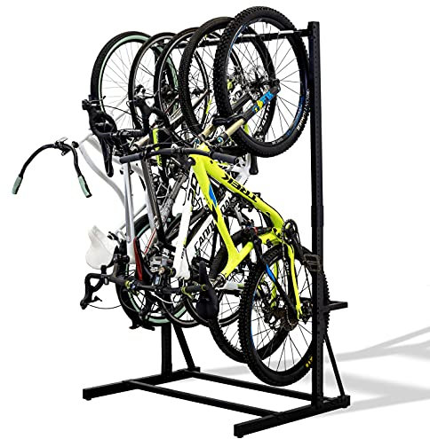 StoreYourBoard Porte-vélos autoportant, support de sol pour garage, organiseur de vélo (5 vélos)