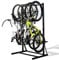 Teal Triangle Freestanding 5 Bike Storage Rack, The Original G-Bike, Indoor Garage Floor Stand, Bicycle Organizer