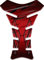 PARASERBATOIO ADESIVO RESINATO EFFETTO 3D compatibile con Yamaha Fz6 Fz6n Fz6s Fazer (Rosso)