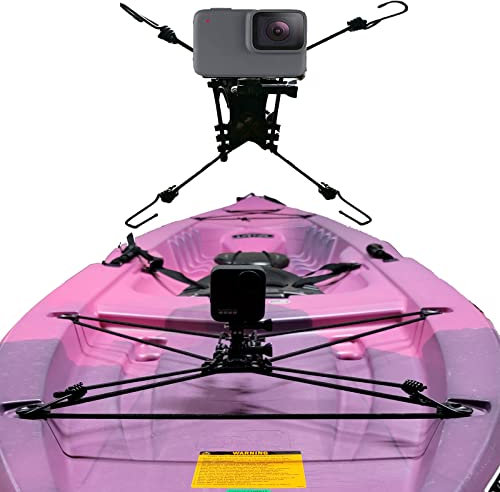 Pmsanzay (3 en 1) Support de caméra de kayak pour caméra d'action (Gopro), smartphone, appareil photo numérique, enregistre facilement tous les mouvements sur l'eau