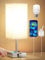 Kakanuo Nachttischlampe Touch Dimmbar, Tischlampe mit Ladefunktion USB A+C-Anschlüssen LED-Birne, Grauer Lampenschirm, Moderne Kleine Lampe für Nachttisch Schlafzimmer Wohnzimmer Babyzimmer Büro