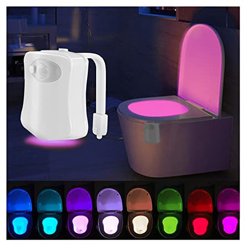 O·Lankeji Toilettenlicht Led Toilettenlicht,Wc Licht Mit Bewegungsmelder,8 Fabre Beleuchtung Nachtlicht Toiletten Licht Für Kinder Badezimmer Hause (Quantity : 1 Pack)
