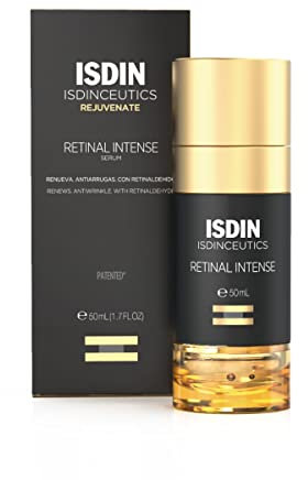 ISDIN ISDINCEUTICS Retinal Intense, Serum bifásico de noche con retinal para reducir arrugas más profundas y mejorar la firmeza de la piel, Enfocado a pieles maduras, expertas en retinoides, 50ml