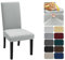 XINEAGE Coprisedie con Schienale 4 Pezzi, Elasticizzato Copertura della Sedia, Copertura Fodera, Banchetto Sedia Sedile Slipcover Cerimonia di Nozze Posate da (4 Pezzi, Grigio Argento)