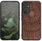kwmobile Hülle kompatibel mit Samsung Galaxy A54 5G Hülle - Holz Case - Handy Cover - TPU Handyhülle in Dunkelbraun Indische Sonne