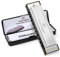 CONJURER Blues Mundharmonika für Anfänger, Kinder und Erwachsene, 10 Löcher, diatonische Mundharmonika, Tonart C, Messing-Stick, Mundorgan, C-Taste, Blues-Harfe mit Etui, Tonart C Silber, WH1001