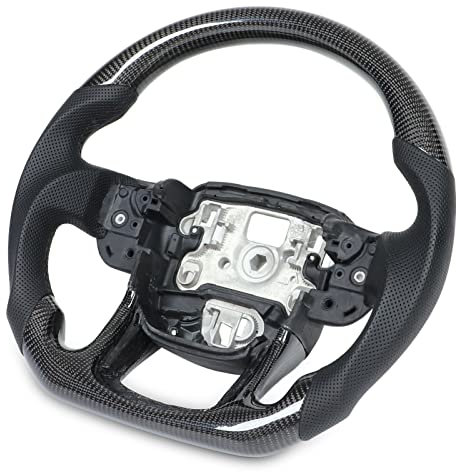 Volante Personalizzato, Stile Racing in Pelle Traforata Ratto in Fibra di Carbonio per l'aggiornamento