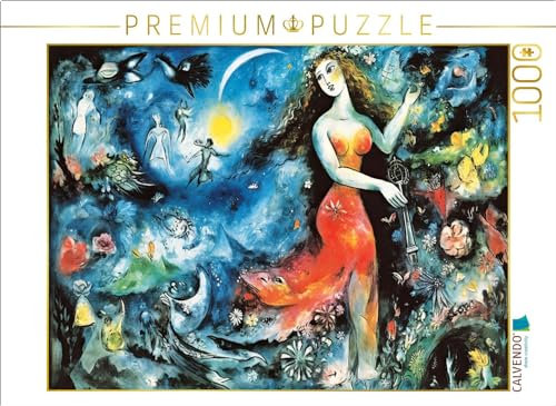 CALVENDO Puzzle Sandro Botticellis Die Geburt der Venus gemalt im Stil von Marc Chagall | 1000 Teile Lege-Größe 64 x 48 cm Foto-Puzzle für glückliche Stunden