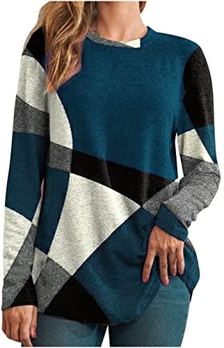 tsaChick Herbst Outfit Damen Sweatshirt Damen V-Ausschnitt Tops Mode Katze Bedruckte Basic Shirt Langarmshirt Pullover Lose Casual T-Shirt Oberteile Blusen Pullover Damen GrüN S-5XL