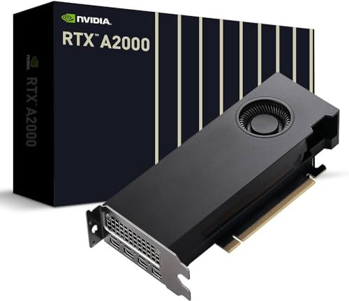 PNY RTX A2000 12GB GDDR6 4x Mini DisplayPort Low & High Profile, PCIe Express Professional Graphic Card – Includes Mini DP to DP Cable …