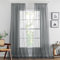 MIULEE Gardinen Vorhänge mit Kräuselband Vorhang Transparente Gardine aus Einfarbig Transparent Sheer Voile Wohnzimmer Luftig Dekoschal für Schlafzimmer 2er Set 225 x 140cm (H x B) Dunkelgrau