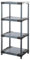 PROREGAL Kunststoffregal Grey Bear | Low | HxBxT 138x60x46cm | Fachlast 120kg | Grau | Plastikregal Kellerregal Lagerregal Steckregal