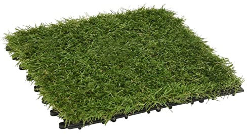 Camerina Artificial Grass Tiles 22 pcs Green 30x30 cm,Artificial Grass,Fake Grass,Artificial Grass Natural,High Density Fake Grass(SPU:149031)
