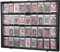 Baseballkarten-Vitrine, 36 abgestufte Sportkarten-Vitrine, Wandhalterung mit klarer Sicht und UV-Schutz, Acryltür für Baseball, Fußball, Basketball, Hockey, Sammelkartensammlung, Schwarz
