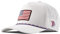 Branded Bills Old Glory PVC-Mütze, gebogen, 5 Paneele, passend für 7-7 7/8, verstellbarer Snapback, Weiß/Rwb, Einheitsgr��e