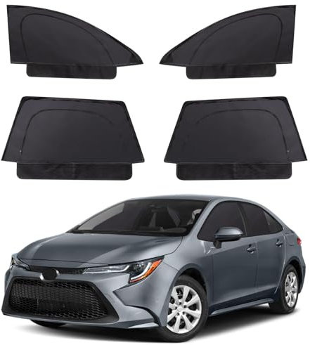 4 Piezas Parasol de Coche Lateral Compatible con Toyota Corolla 2019-2024, Parasol Coche Bebé para Ventanas Laterales con Protección Solar UV