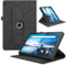 TEDTIKJT Custodia per Lenovo Tab M10 10.1 Pollice 2019 (TB-X505F/TB-X605F) Tablet Custodia Pelle PU Flip 360°Multi Angolo Ruotabile Supporto Protezione Cover Lenovo Tab M10 HD 1st Gen, Nero Albero