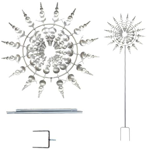 Windmühle aus Metall - Windspiel Magische Spinner für Terrasse, Rasen, Garten, Innenhof und Landschaft Dekoration