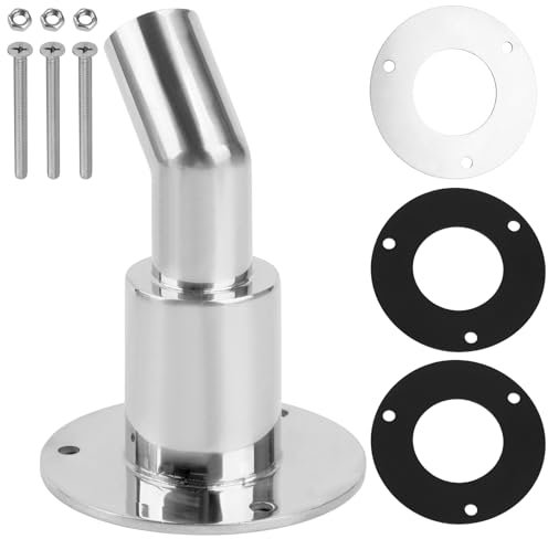 Durch Rumpf Auspuff Hautanpassung, Edelstahl 316 Schiffsauspuff Rohrauspuff Schiffshardware Zubehör für 24mm Abgasschlauch, Standheizung Auspuff Boot für LKW Boot Auto