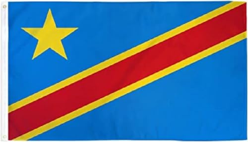 *** Große kongolesische Flagge 90x150cm – Flagge Kongo DRC – von Heble® ***
