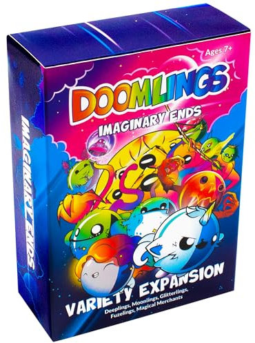 Doomlings Kartenspiel: Imaginary Ends Erweiterung – 5 Erweiterungspakete Mit 127 Karten, Neuen Eigenschaften Und Spielmechaniken | Für 2-6 Spieler ab 10 Jahren