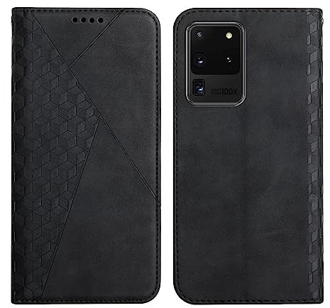 Klapphülle fürs Handy Kompatibel Mit Samsung Galaxy S20 Ultra, Brieftaschen-Handy-Lederhülle, Magnetische Saugnapf-Handyhülle, Kartensteckplatz, Halterung, Flip-Handyhülle, Kompatibel Mit Samsung Gala