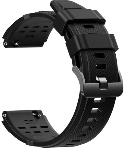 MEGALITH Correa Reloj Universales de 22 mm Liberación Rápida Correa Reloj Inteligente Hombre Correas Reloj y Smartwatch Negro