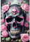 DPHERO 5D Crâne Diamond Painting Kits, DIY Rose Fleurs Art du Diamant Painting Kit Complet, Squelette Broderie Kits de Peinture sur Diamant Point de Croix Painting pour Adultes Débutants 30x40 cm