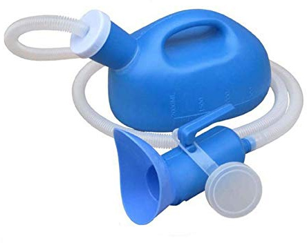 Lainiaoly Unisex-Urinalflasche,Urinale für Männer mit langem Schlauch | 2000 ml Urinflaschen für Frauen, auslaufsicher, Reise-Campingauto-Urinale mit Deckel