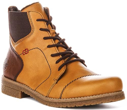 Rieker 73522-45 Schnürstiefel Synthetik Damen in grau