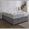 H & N FUTURE BEDS H&N Plush Velvet Hard Divan Ottoman Base with chrome legs | End/Side Lift Storage Bed Base for 3FT, 4FT Double, 5FT King and 6FT Super King (4FT6 Double (End Lift Opening))