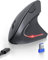 TECKNET Souris Ergonomique sans Fil Rechargeable, Souris Verticale Bluetooth 3 Modes (BT5.0/3.0+2.4G) 4800 DPI Réglable, 6 Boutons, Souris Silencieuse pour Ordinateurs, Portables, Mac, PC, Windows