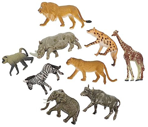 JUMPLAWN 9stücke Teiliges Von Wildtier-spielzeugfiguren Aus Realistische Tiermodelle Für Junge Mädchen Für Kreatives Spielen Und Dekoration