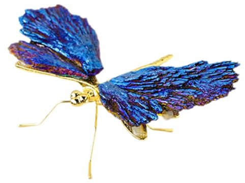 Sxmrmnx Dragonfly Sculpture Dragonfly Decoration Natural Stone Ornaments Handmade Retro Simulation Dragonfly Statue Gold