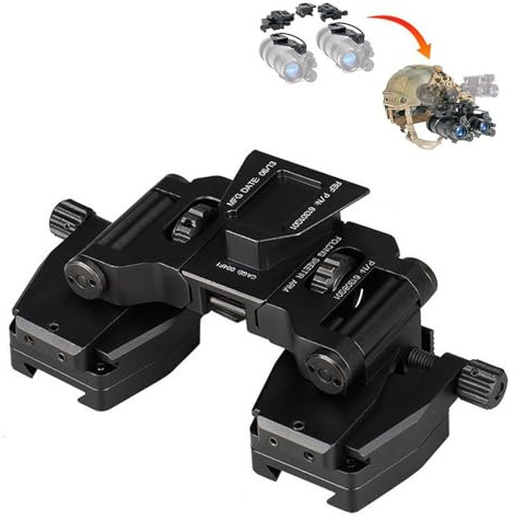 Nvg Arm Mount Helmhalterung Adapter,Nvg Mount Helmhalterung Adapter,Taktischer Metall J Arm Nvg Mount Helmhalterung Adapter,Pvs-14 Nachtsichtspiegel Halter Adapter,füR Outdoor Camping,A(Color:schwarz)