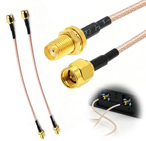 2 Pcs SMA Stecker auf SMA Buchse Antennenkabel Verlängerung 30CM RG316 Koaxialkabel 50 Ohm Low Loss RF Adapterkabel für WLAN Router Gateway Modem Antennenverstärker Antennenkabel Verbinder Pigtail