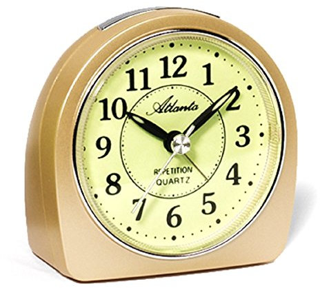 Atlanta 1586-9 Wecker Analog Licht Alarm gelb Gold